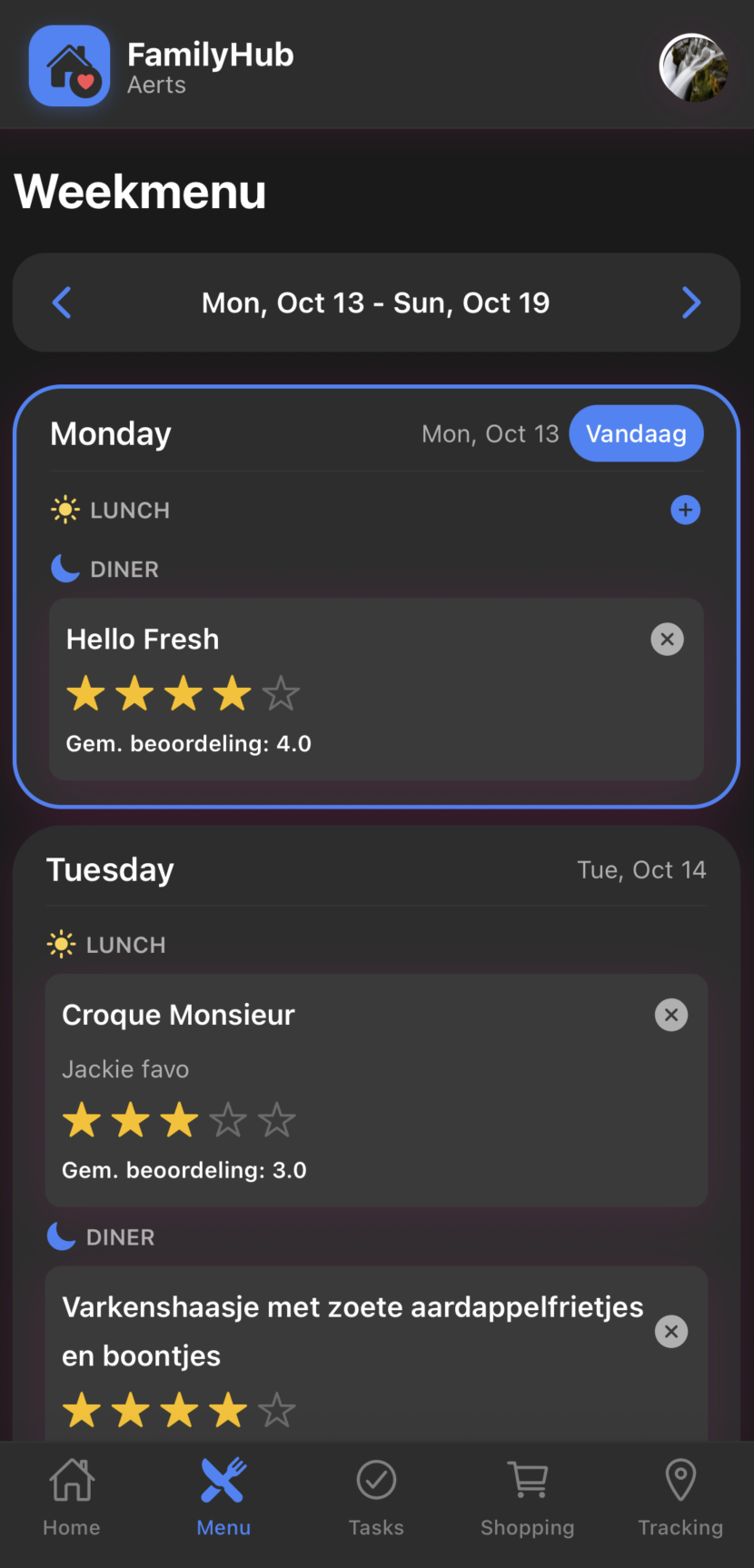 Meal Planning screenshot