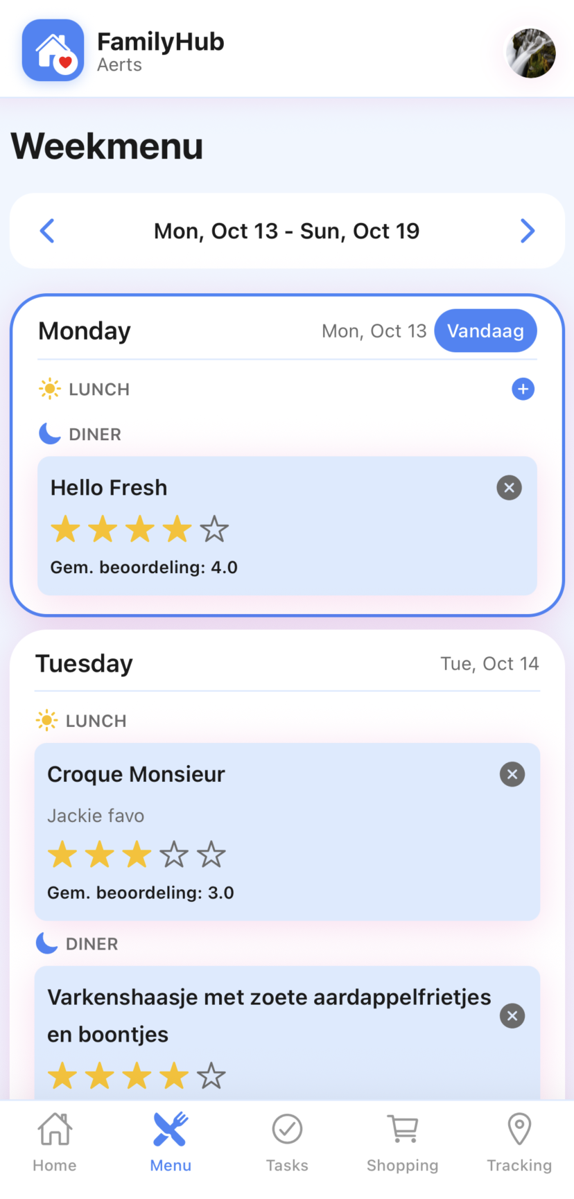 Meal Planning screenshot